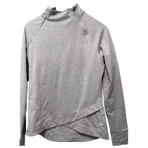 Mondetta Performance Luxury Grey Mock Neck Zip Pullover Sweatshirt Medium pocket